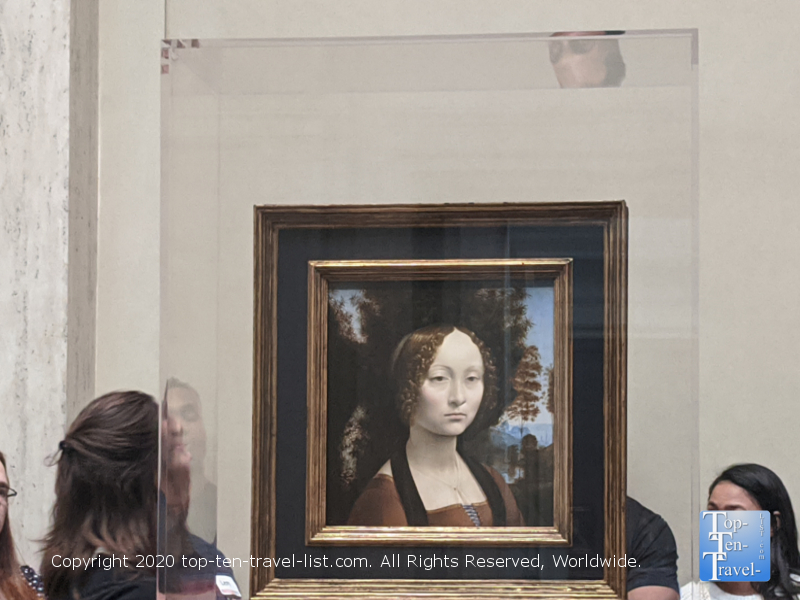Ginevra de'Benci portrait by Leonardo da Vinci at the National Gallery of Art in Washington D.C.