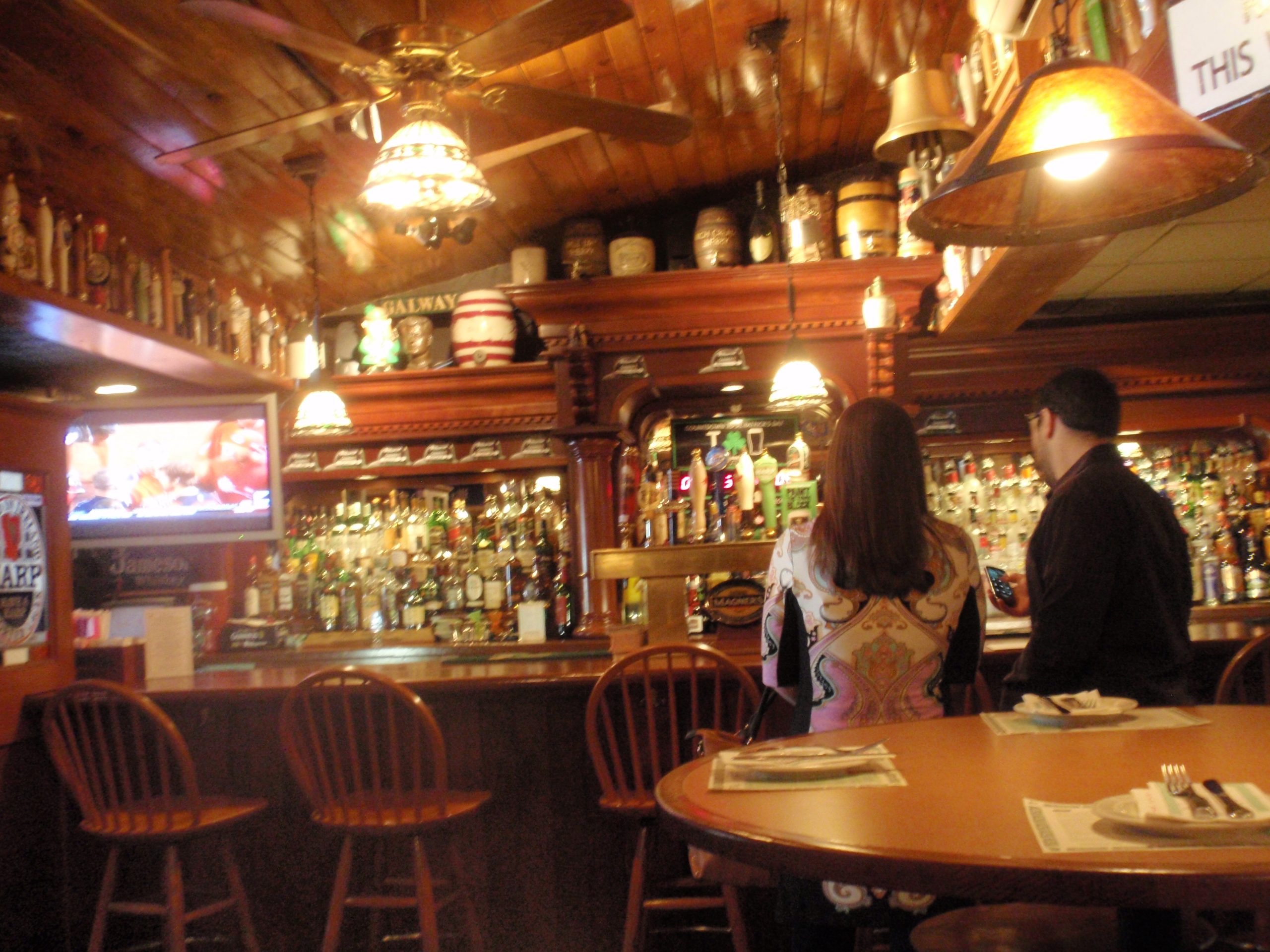 Bar at O'Connors in Worcester