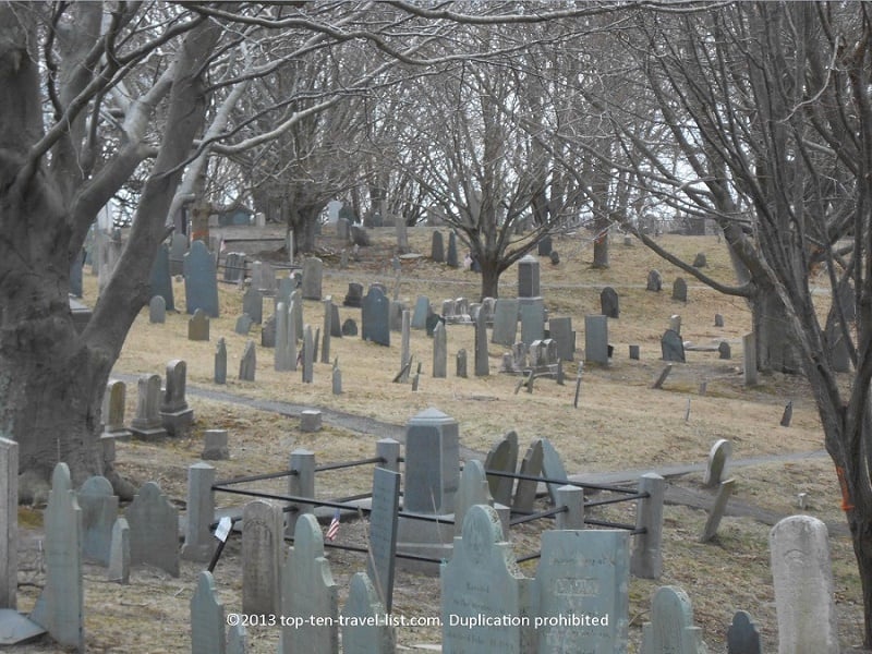 Historic Burial Hill in Plymouth MA