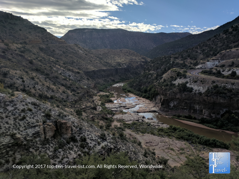 Scenic overlook on the Salt River Canyon Scenic Drive near Show Low, Arizona 