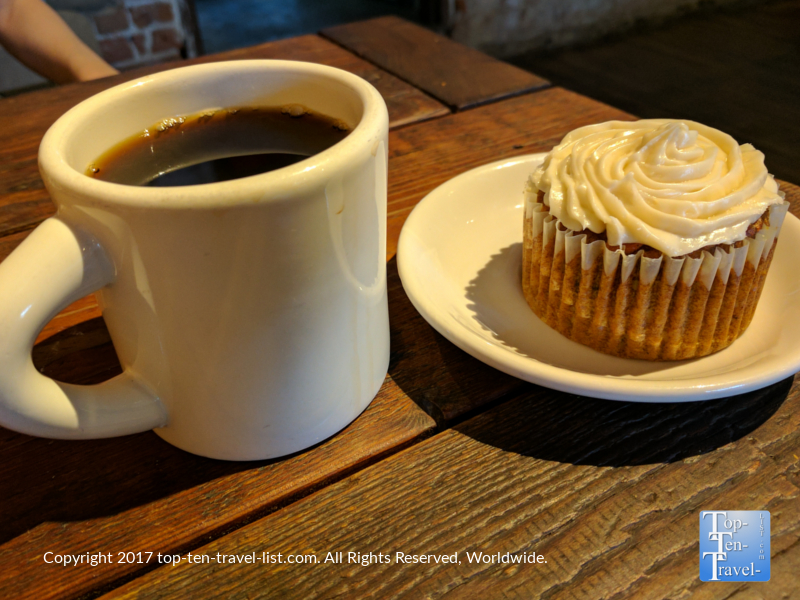 Muffin and coffee at Cartel in Tucson