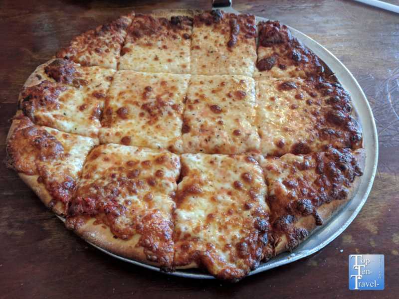 Delicious pizza at Roccos Little Chicago in Tucson, Arizona 