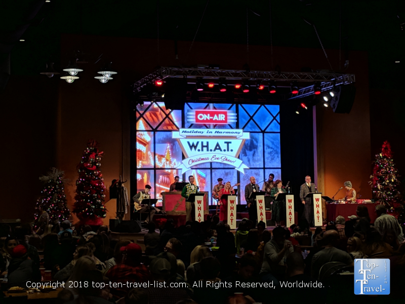 Holiday in Harmony old-fashioned radio show at Carowind's Winterfest in North Carolina 