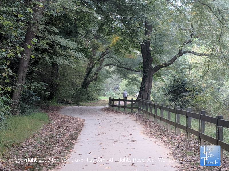 Biking the Swamp Rabbit trail in Greenville, South Carolina 