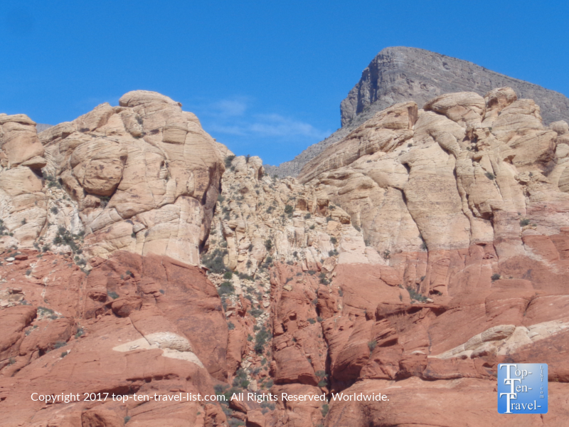 Colorful rock formations at Red Rock Canyon in Vegas