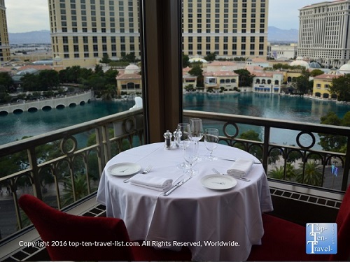 Great views of the Bellagio from the Eiffel Tower Experience