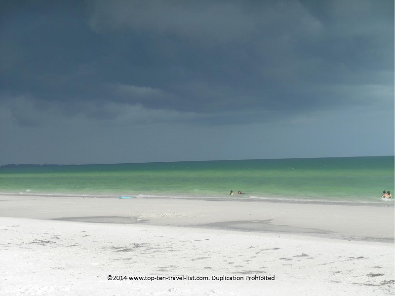 Summer storm rolling into Siesta Key Beach in Sarasota, Florida 