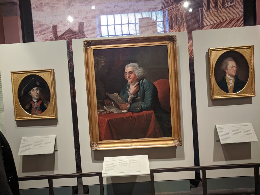 Benjamin Franklin portrait at the Second Bank Portrait Gallery in D.C.