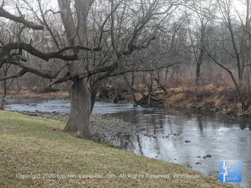 Quiet winter walk at Norristown Farm Park in Pennsylvania 