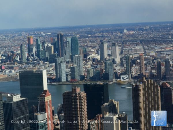 Scenic views of New York via the Empire State building observatory