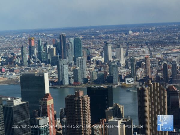 Scenic views of New York via the Empire State building observatory 