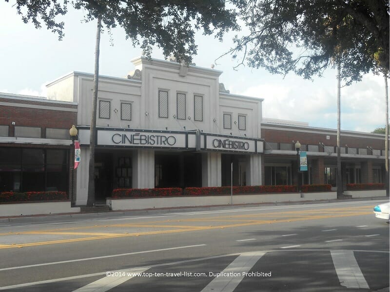 Cinebistro dine-in theater at Hyde Park Village in Tampa, Florida 