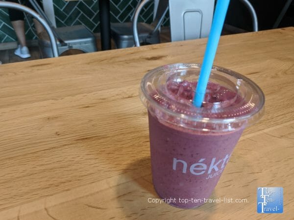 Elderberry Smoothie at Nekter Juice Bar in Tampa, Florida 