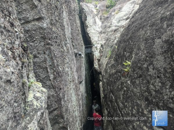 Fat Man's Squeeze at Rock City atop Lookout Mountain in Northwest Georgia 