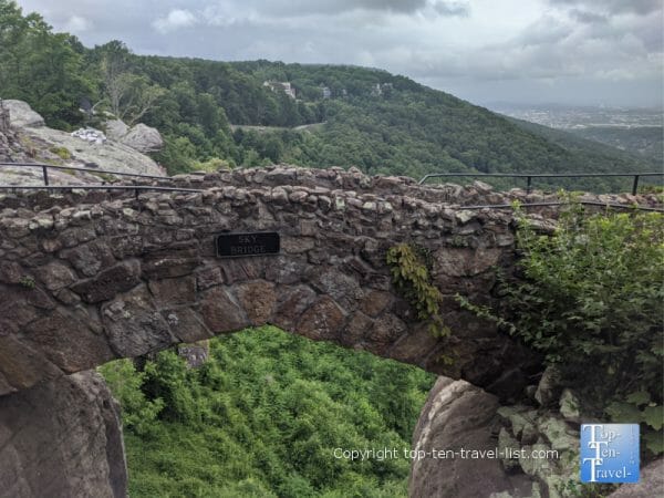 Skybridge at Rock City atop Lookout Mountain in northwest Georgia 