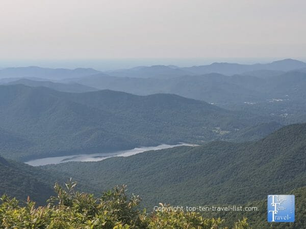 Beautiful mountain scenery along the Craggy Pinnacle hike along the Blue Ridge Parkway 