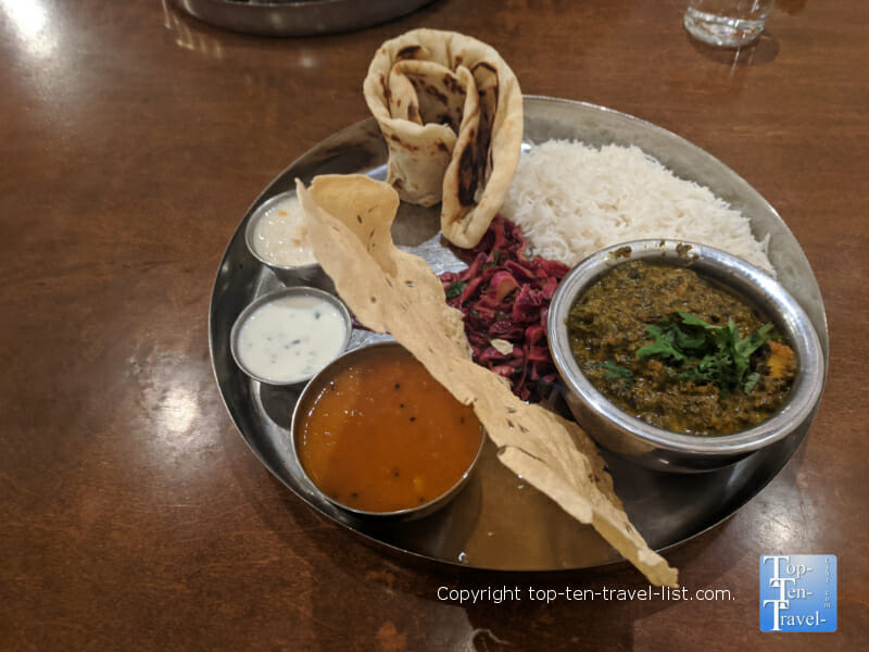 Vegetarian Thali at Chai Pani in Asheville, North Carolina