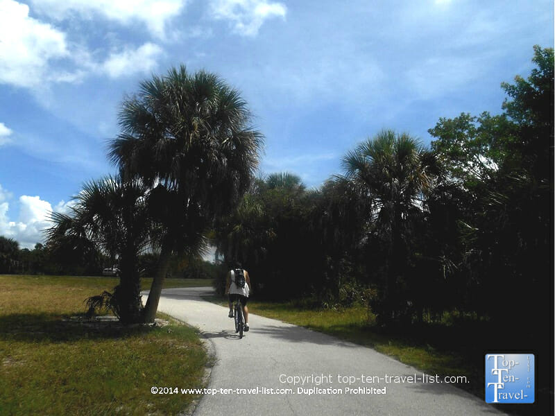 Biking at Fort deSoto park in Florida