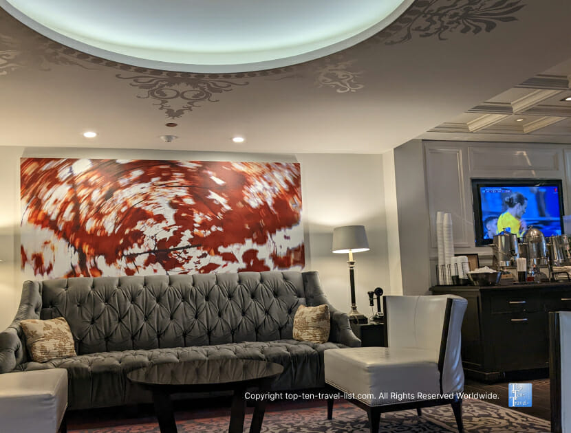 Lounge area at the Capitol Hill hotel in DC