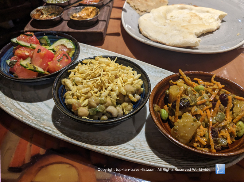 Delicious salads at Sanaa at Disney's Animal Kingdom Lodge