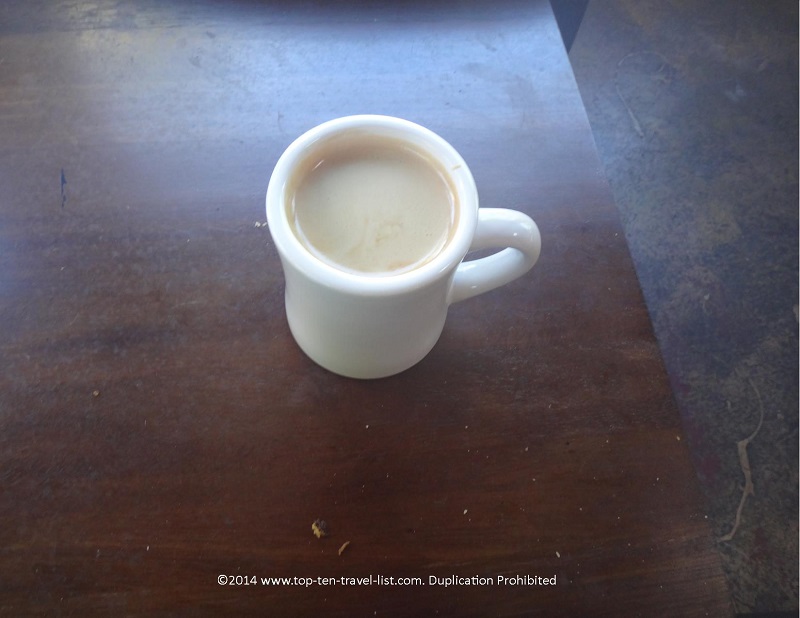 Relax with a pot of tea or mug of organic coffee at Wild Joe’s Coffee - Top Ten Travel List