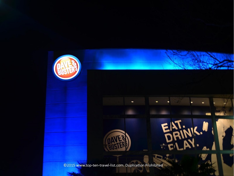 Eat & Play at Dave & Busters - Top Ten Travel List