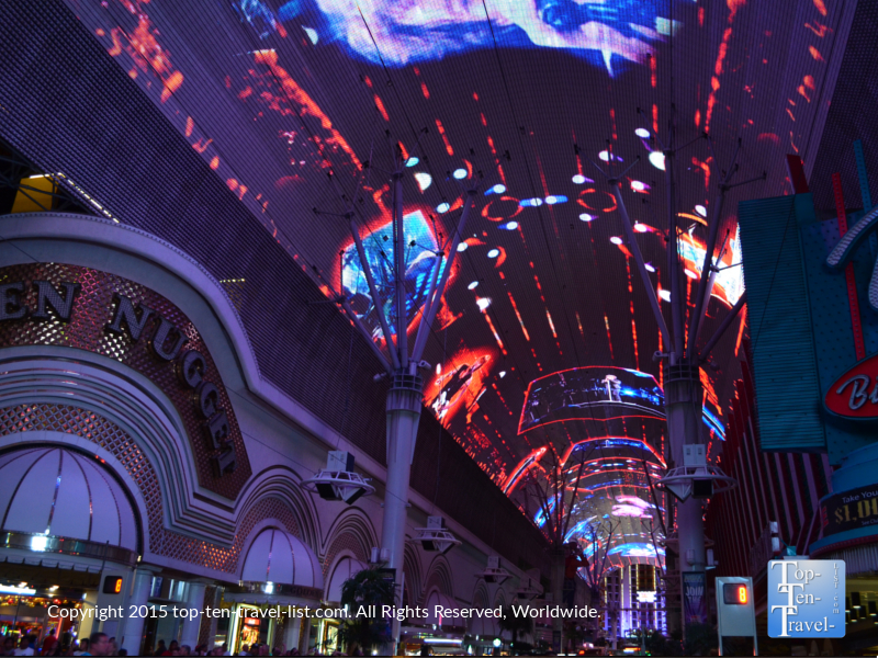 Check out the Fremont Street light show - Top Ten Travel List
