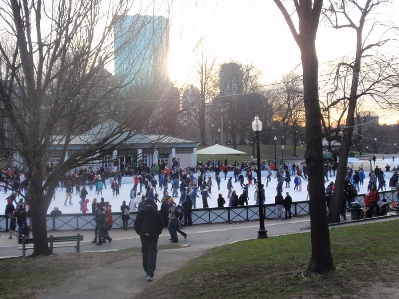Ice Skate on Frog Pond - Top Ten Travel List
