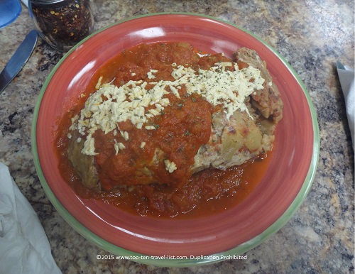 Eggplant Lasagna at Vetoris Pizza House - Top Ten Travel List