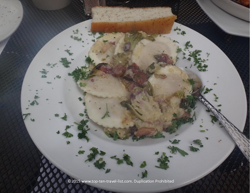 Sweet Potato Ravioli at Picazzo's Organic Italian Kitchen - Top Ten Travel List