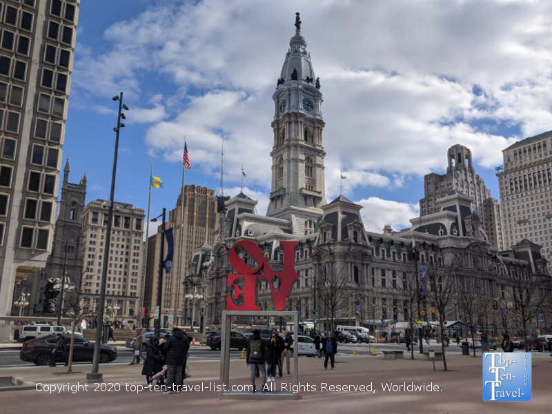 Take your pic at Love Park - Top Ten Travel List