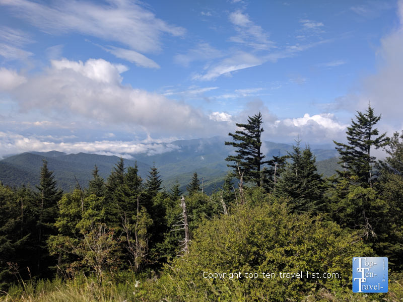 Enjoy 360 degree mountain views at Clingman's Dome - Top Ten Travel List