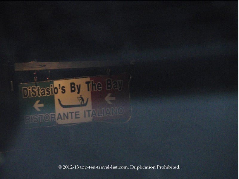 Enjoy an Italian dinner on the coast at Distasio’s on the Bay - Top Ten Travel List