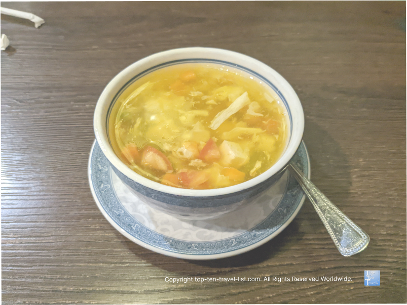 Egg drop soup Sesame Inn in Mt. Lebanon