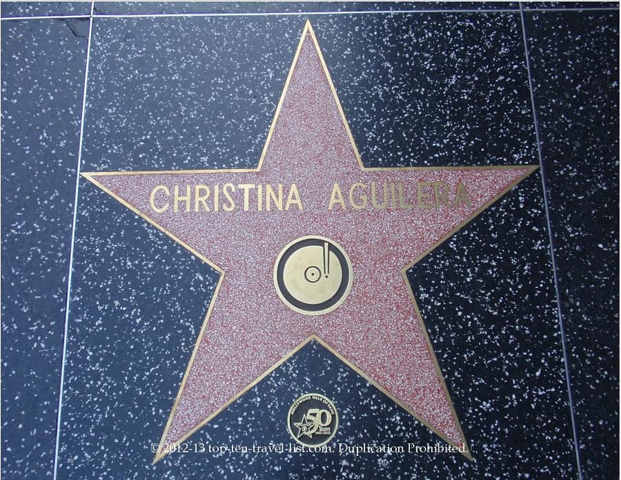 Christina Aguilera star on Hollywood Walk of Fame