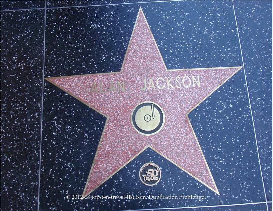 Alan Jackon star at Hollywood Walk of Fame