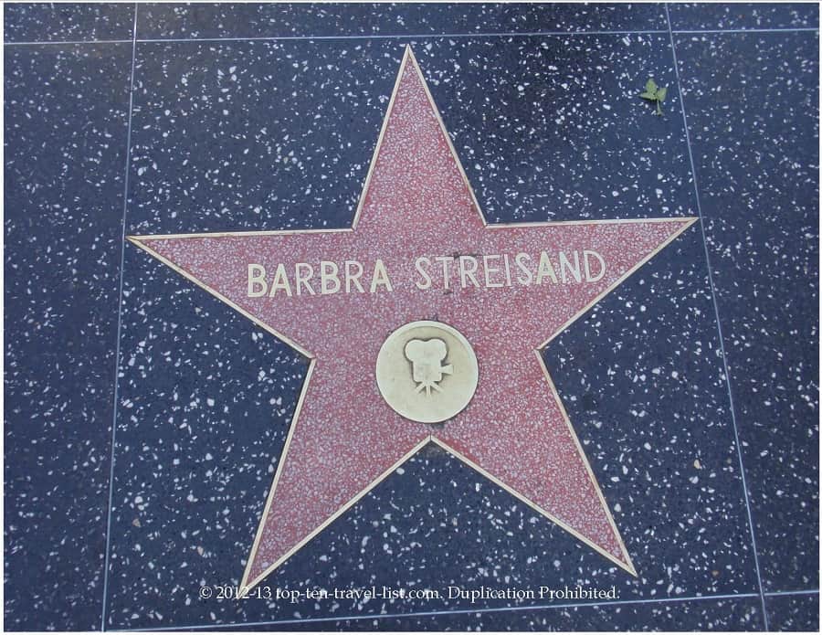 Barbara Streisand star on Hollywood Walk of Fame