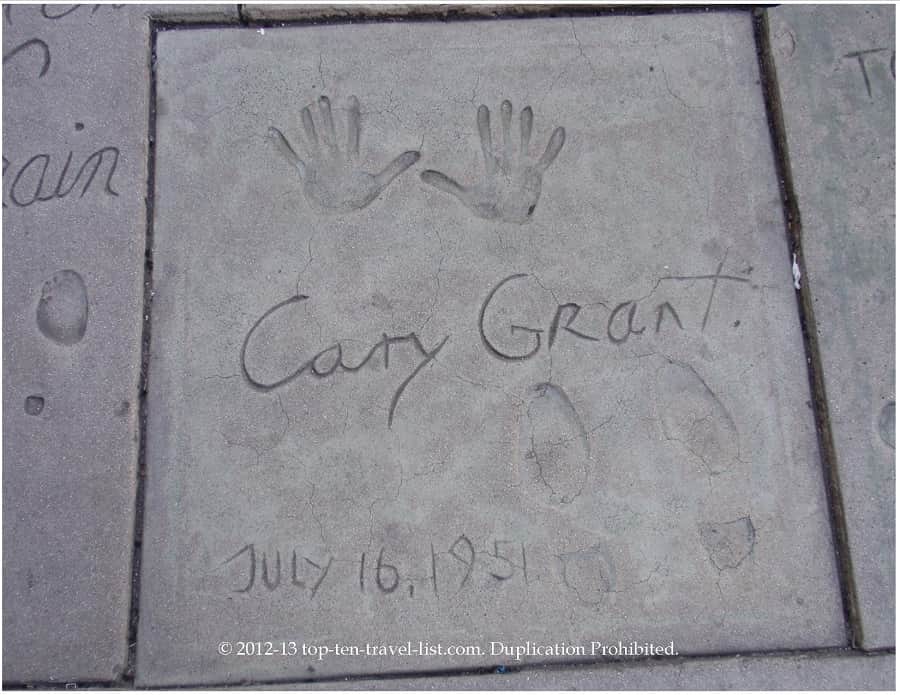 Cary Grant hand and foot prints