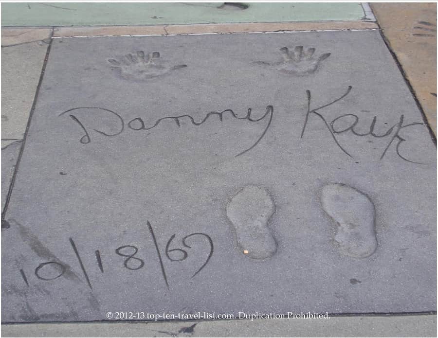 Danny Kaye hand and foot prints