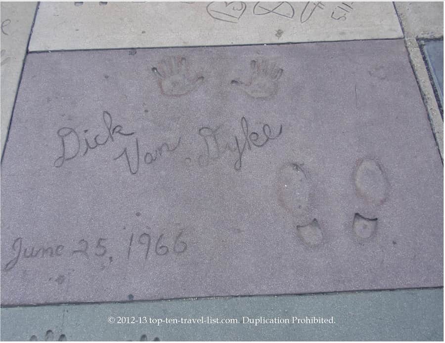 Dick Van Dyke hand and foot prints