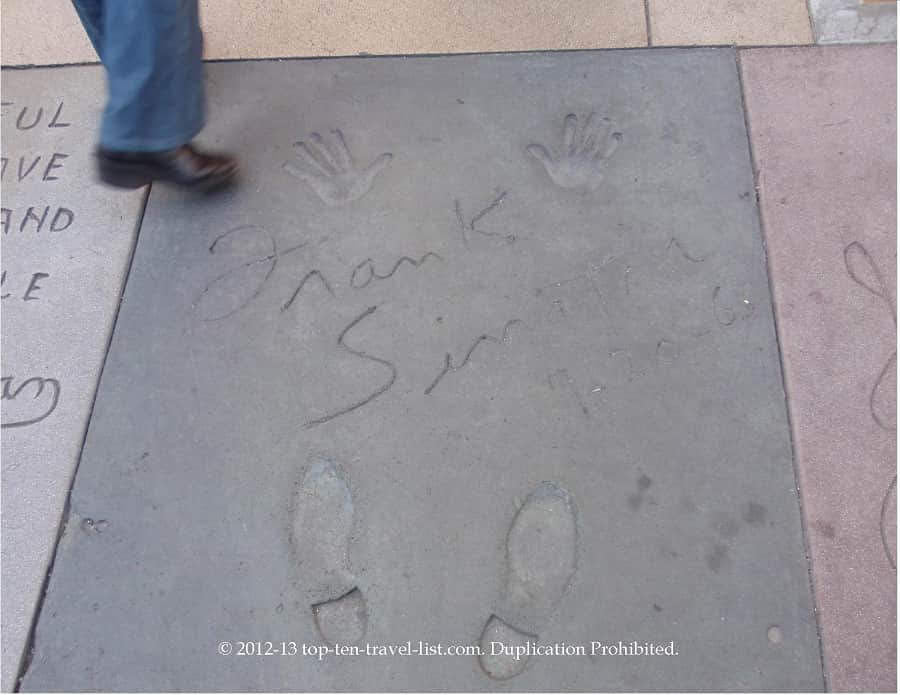 Frank Sinatra hand and foot prints
