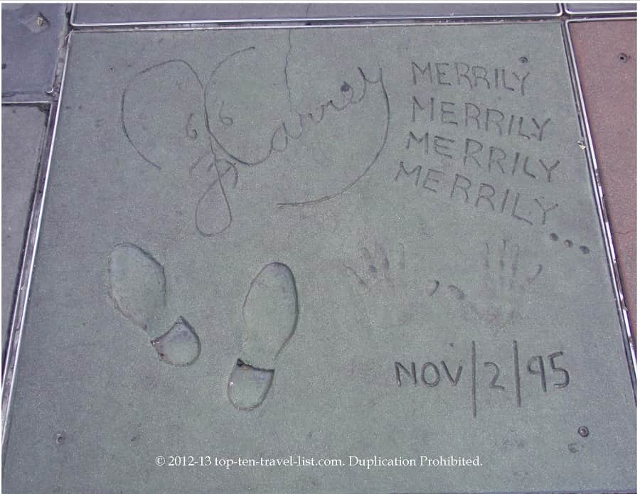 Jim Carrey hand and foot prints