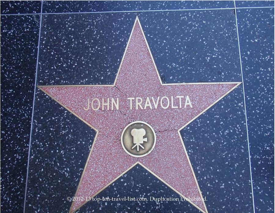 John Travolta star on Hollywood Walk of Fame
