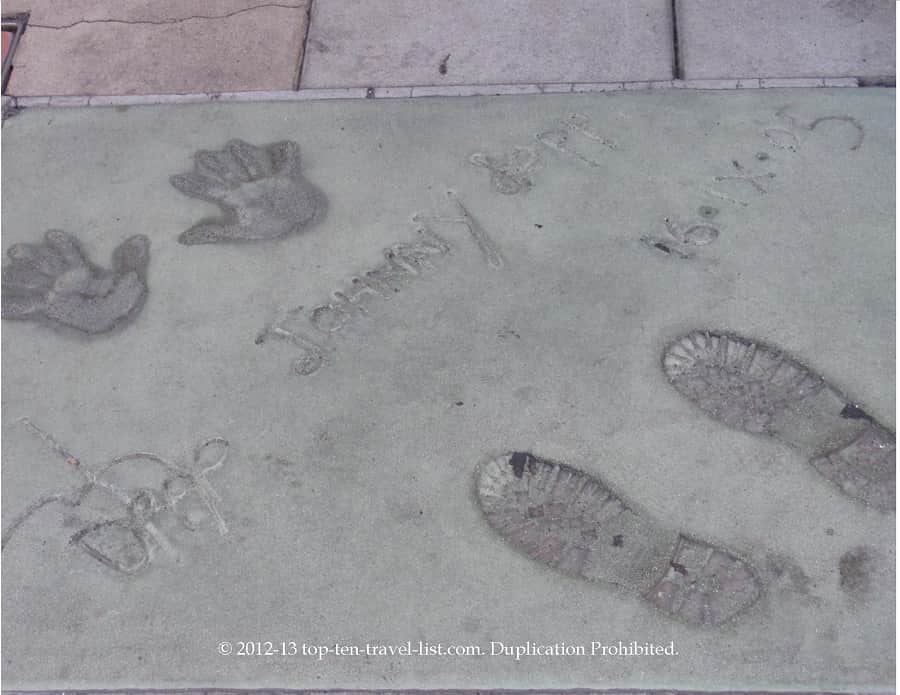 Johnny Depp hand and foot prints