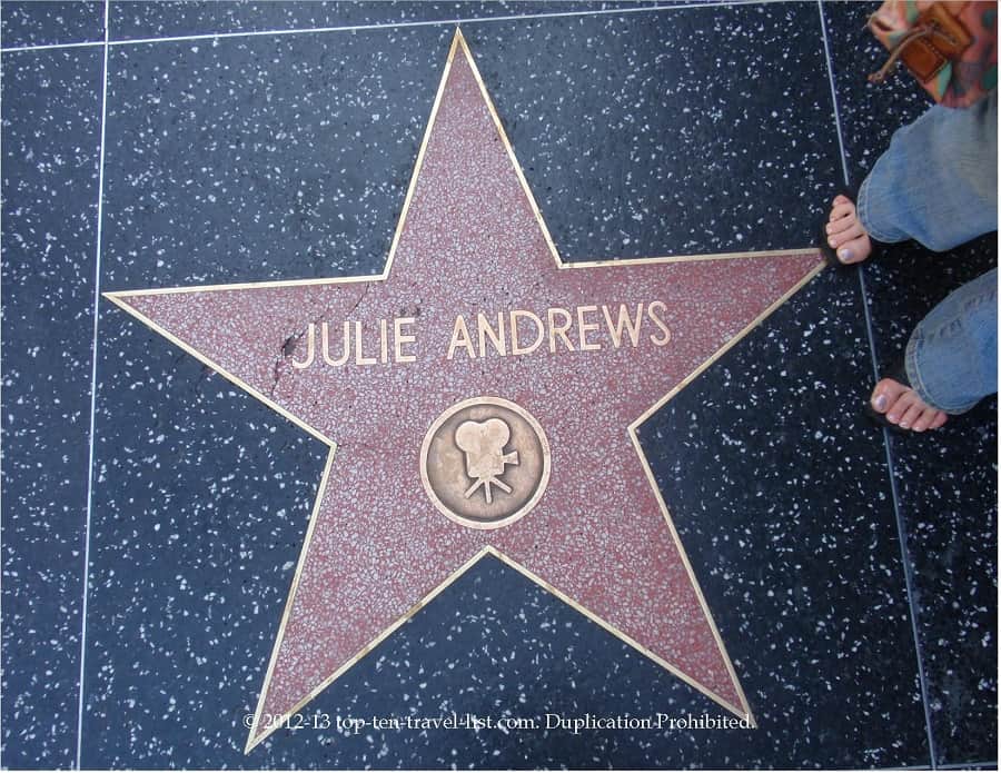 Julie Andrews star on Hollywood Walk of Fame