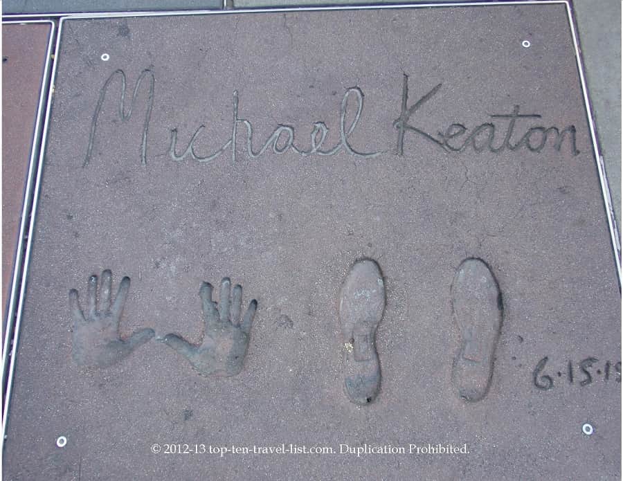Michael Keaton hand and foot prints