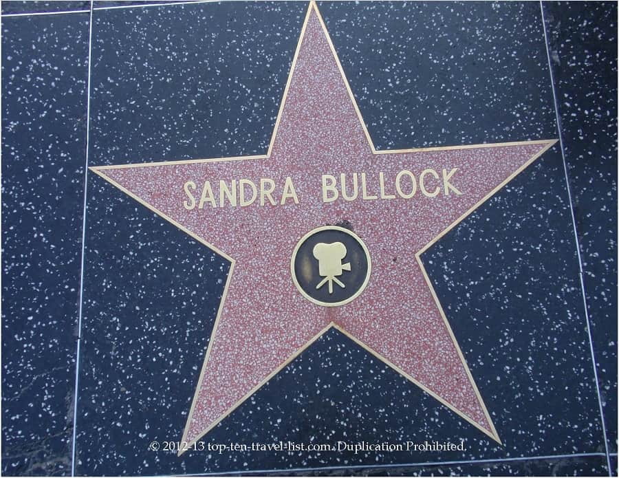 Sandra Bullock star on Hollywood Walk of Fame
