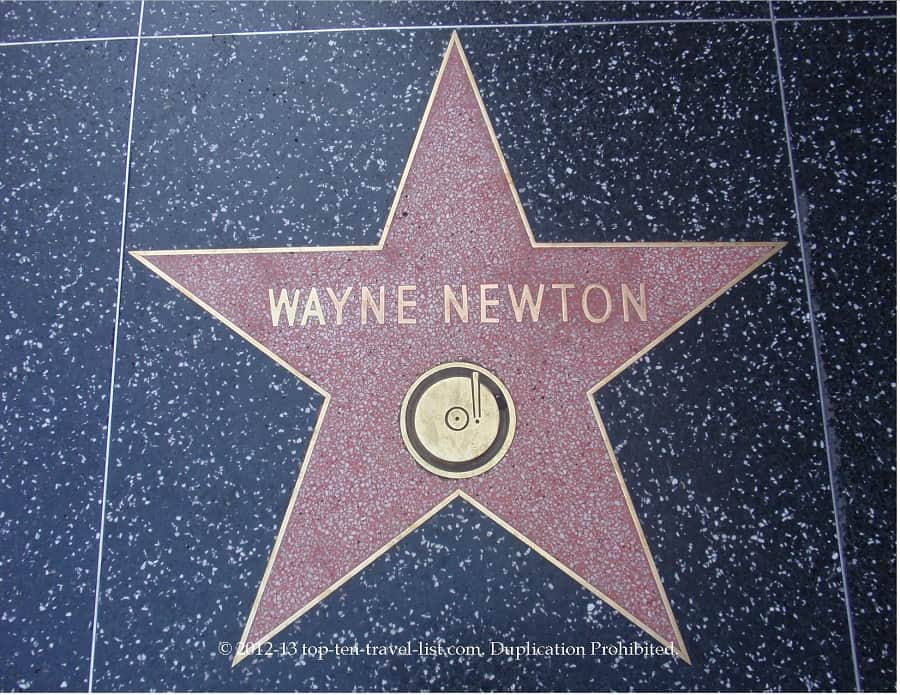 Wayne Newton star on Hollywood Walk of Fame
