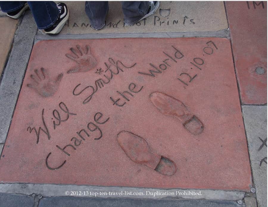 Will Smith hand and foot prints