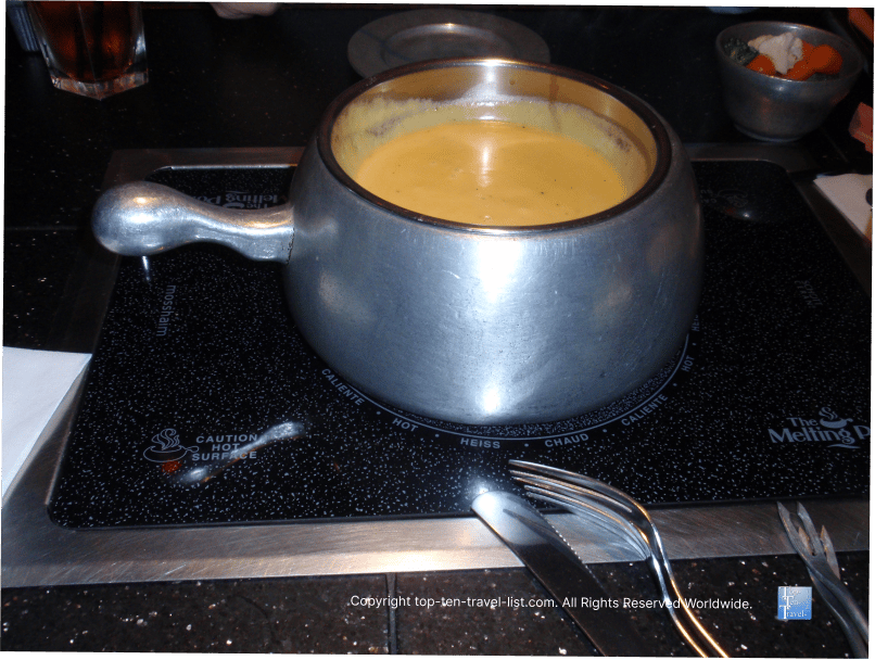 Cheese fondue at The Melting Pot 